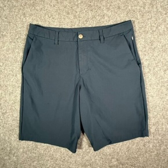 Lululemon Mens Commission Short Relaxed Warpstreme 11" True Navy‎ Sz 32 Golf Lux - Picture 1 of 12